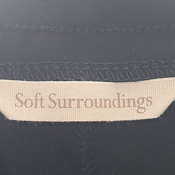 Soft Surrounding Women's Elastic Waist Legging Pant High Rise Solid Black Size L - Picture 9 of 10